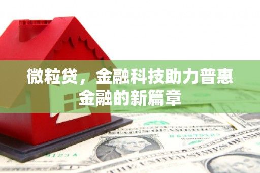 前锋微粒贷，金融科技助力普惠金融的新篇章