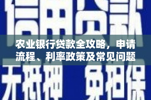 前锋农业银行贷款全攻略，申请流程、利率政策及常见问题解析