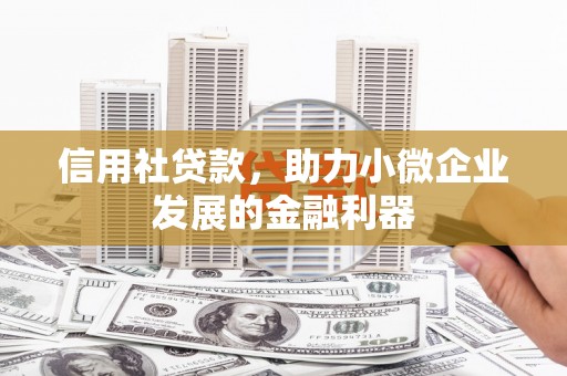 前锋信用社贷款，助力小微企业发展的金融利器