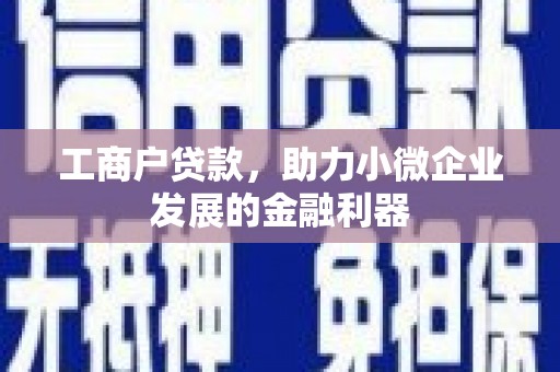 前锋工商户贷款，助力小微企业发展的金融利器