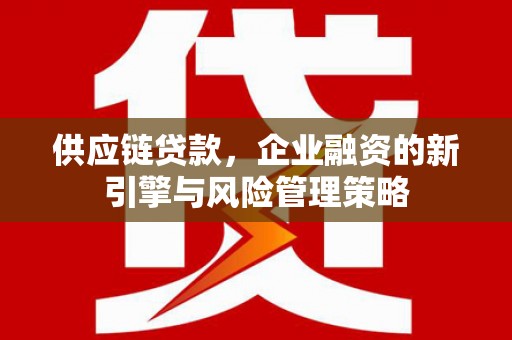 前锋供应链贷款，企业融资的新引擎与风险管理策略
