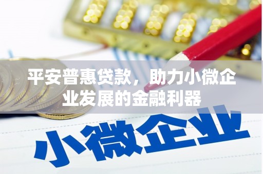前锋平安普惠贷款，助力小微企业发展的金融利器