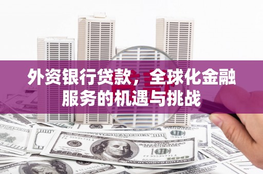 前锋外资银行贷款，全球化金融服务的机遇与挑战