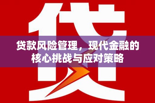 前锋贷款风险管理，现代金融的核心挑战与应对策略