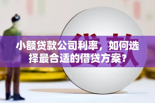 前锋小额贷款公司利率，如何选择最合适的借贷方案？