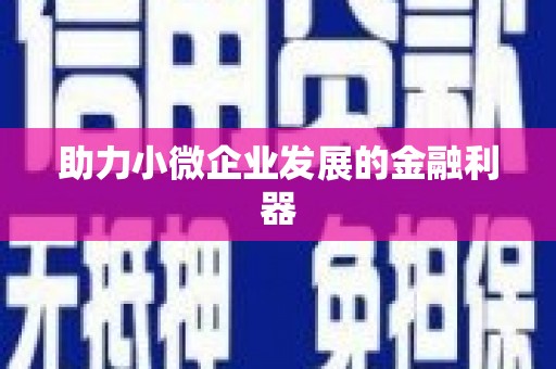 前锋助力小微企业发展的金融利器