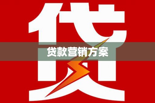 前锋贷款营销方案